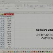 Compare Two Columns Of Dates In Excel Excel Tips And Tricks