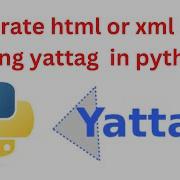 Generate Html Or Xml Page Using Yattag In Python