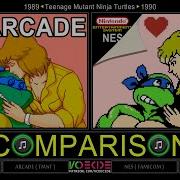 Teenage Mutant Ninja Turtles Arcade Vs NES Side By Side Comparison Dual Longplay
