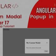 Build A Custom Modal Popup In Angular 17 Step By Step Tutorial For Beginners