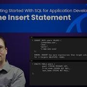 The Insert Statement Getting Started With SQL For Application Developers