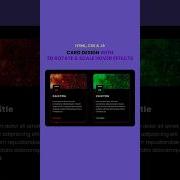 Card Design With HTML CSS Using 3D Rotate And Text Scale Hover Effects Shorts Coding Frontend