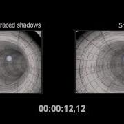 3D Raytraced Shadows VS Shadow Maps Scanline