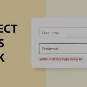 Detect Caps Lock Using Javascript HTML CSS JS Tutorial