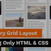 Easy Masonry Grid Layout Using Only HTML CSS Masonry Layout Using Only CSS Grid