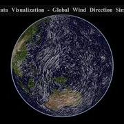 Steaming Data Visualization Global Wind Direction Simulation 3D