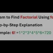 Java Program To Find Factorial Using For Loop Step By Step Explanation