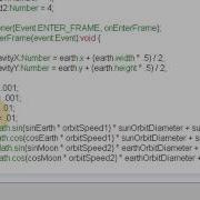 Flash Tutorial AS3 Scripting Planet Orbit Animation Using Math Cos And Math Sin