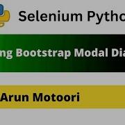 Handling Bootstrap Model Dialogs Using Selenium Python Selenium Python