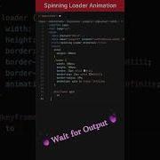 Spinning Loader Animation HTML CSS