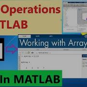 Arrays Operations In Matlab Element Wise Array Operations Operations On Arrays In Matlab