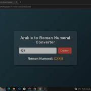 Arabic To Roman Converter Using HTML CSS And JavaScript With Source Code