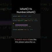 What Is The Difference Between Number IsNaN And IsNaN In JS Shorts Javascript