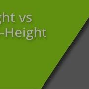 CSS Height против Line Height