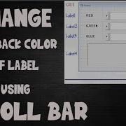 Program To Change Colors Of Label Using Scroll Bar Urdu Hindi