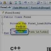 How To Make A Cool Fade In Out Effect In Visual Basic 2008
