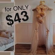 How To Make A Full Fluffy Princess Canopy For Toddler Girl Bedroom For CHEAP