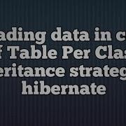 Reading Data In Case Of Table Per Class Inheritance Strategy In Hibernate