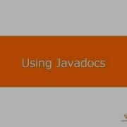Using Javadoc