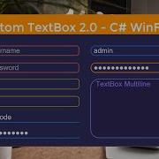 Custom TextBox Full Rounded Placeholder Border Focus Color Underlined Square Style WinForm C