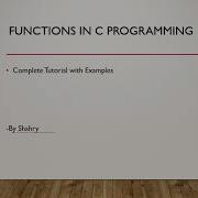 Functions In C Programming Complete Tutorial With Examples Part 3
