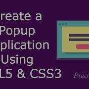 Create A Popup Application Using HTML5 And CSS3