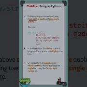 Multiline Strings In Python Using Triple Quotes Python Shorts Captain Codeplay
