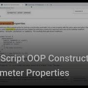 TypeScript OOP Constructor Parameter Properties