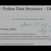 Lecture 3 Dictionary Python Data Structures And Algorithms Course Data Science Placement 22