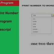 Number To Convert Word Program With JavaScript And Html Project