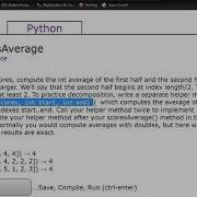 ScoresAverage CodingBat Question