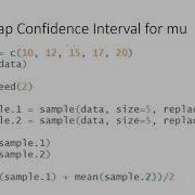 Bootstrap Confidence Interval For Mu