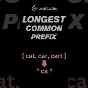 Longest Common Prefix DSA Coding Interview Java Python C Algorithms Prep Leetcode DSA