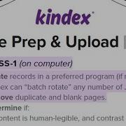 Processing Files For A Kindex Archive