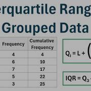 Как рассчитать межквартильный размах для сгруппированных данных