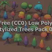 Stylized Low Poly Trees Pack 01