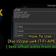 How To Use My Dump Offset Edit Test Script