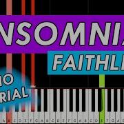 INSOMNIA Faithless Piano Tutorial Keyboard Cover