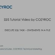 Using Execute SQL Task With Statements From File SSIS Tutorials For Beginners By COZYROC