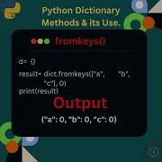 Exploring Python Dictionary Methods Fromkeys Python Coding Interview Pythontutorial