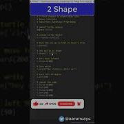 Change Turtle Shape Turtle Shapes List Shorts Coding Programming