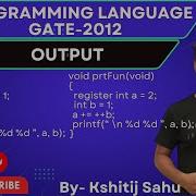Programming Language GATE 2012 Problem Solution