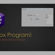 ListBox In Windows Form C Coding Gui ListBox Label Textbox Programming Net