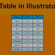 Easy Table In Adobe Illustrator