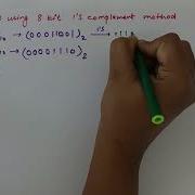 1 S Complement Arithmetic Subtraction Using 1 S Complement Signed Numbers