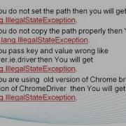 How To Resolve IllegalState Exception