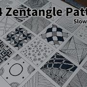 24 Zentangle Patterns Tutorial Step By Step 4 24 Doodle Patterns Slower Version