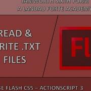 Flash Read And Write Text Files Tutorial