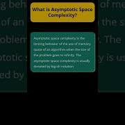 17 What Is Asymptotic Space Complexity Shorts Algorithm Datastructures