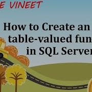 How To Create An Inline Table Valued Function Microsoft SQL Server Data Science Techie Vineet